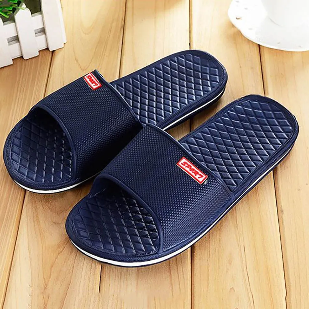 Men Basic Solid Flat Summer Flower Sandals Ralph Lauren Slippers