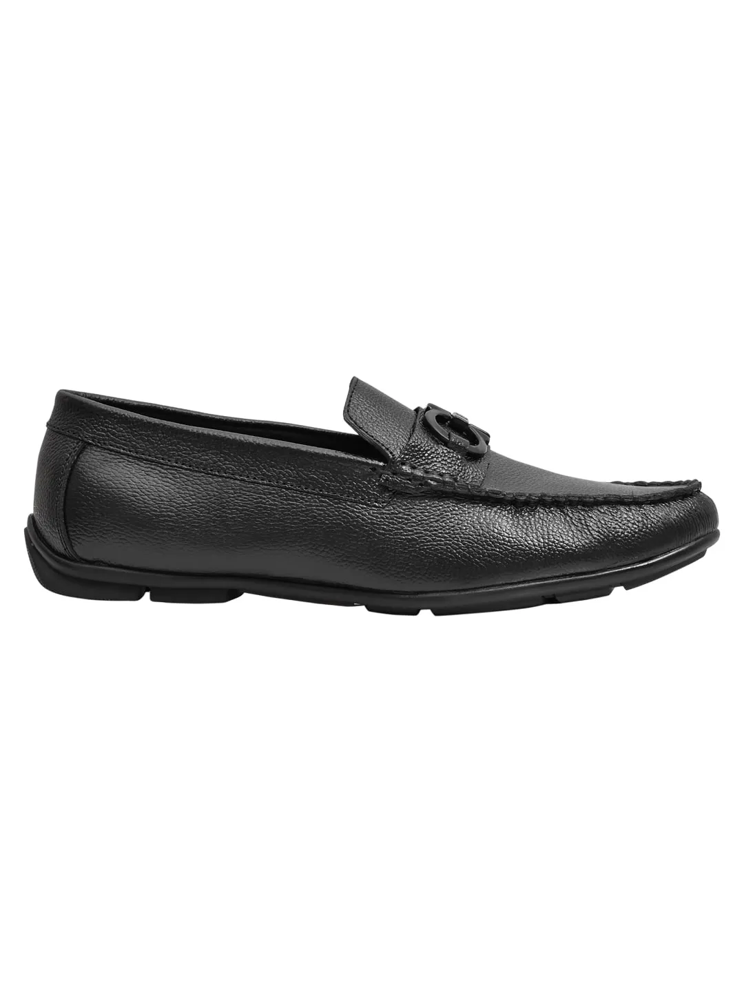 Men Black Solid Loafers Tights And Loafers