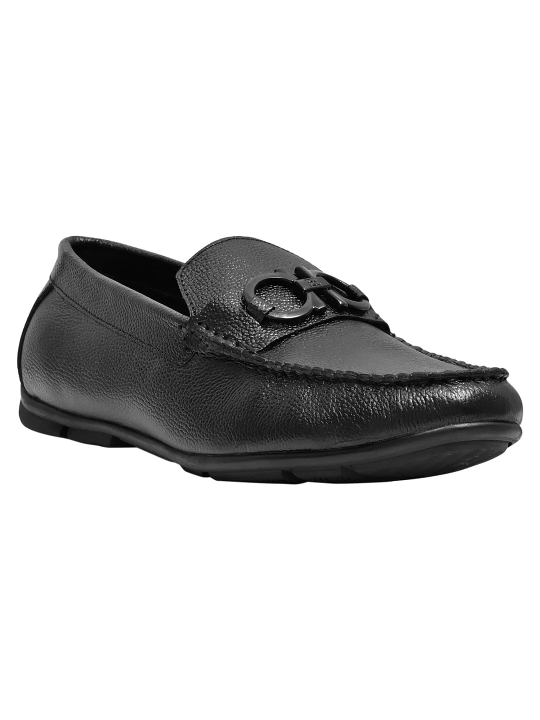 Loafers With Socks Outfit Men Black Solid Loafers
