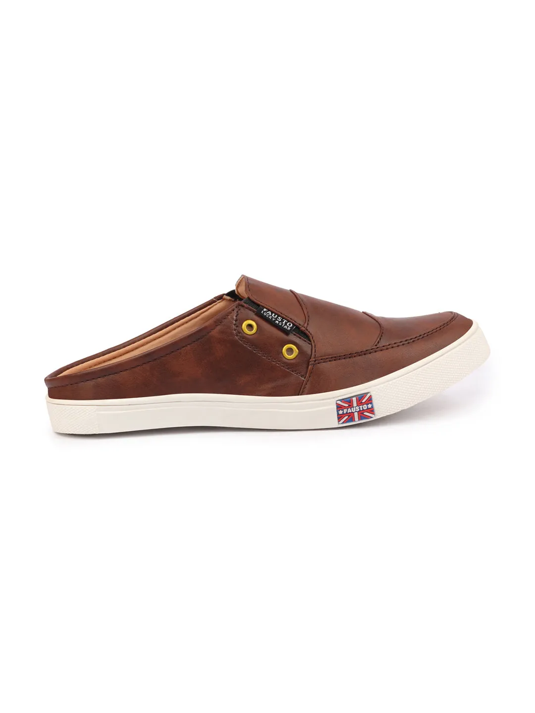 Stacked Slip-on Men Brown Casual Slip-On Shoes