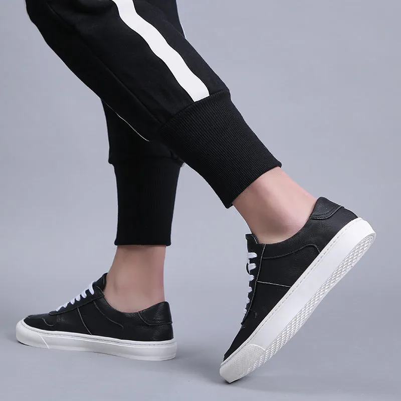 Men Casual Shoes Luxury Brand 100% Cow Leather Breathable Soft Walking Footwear Most Popular Sneakers 2024