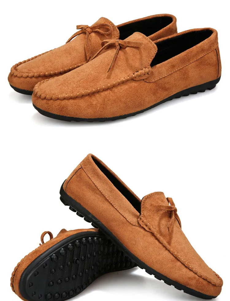 Loafers Santoni Men Casual Shoes Slip-On Breathable Moccasin