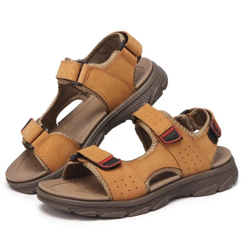 Sam Edelman Thong Sandals Men Comfortable Lightweight Leather Sandals Hook Loop Outdoor Shoes