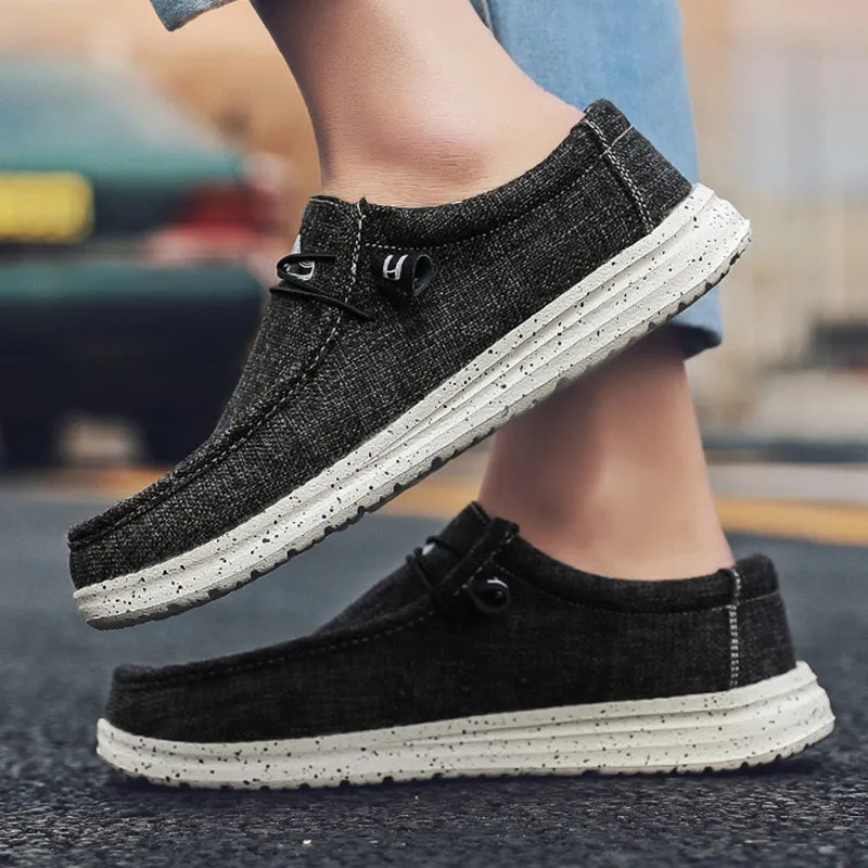 Men Loafers Fashion Canvas Shoes Funky Loafers