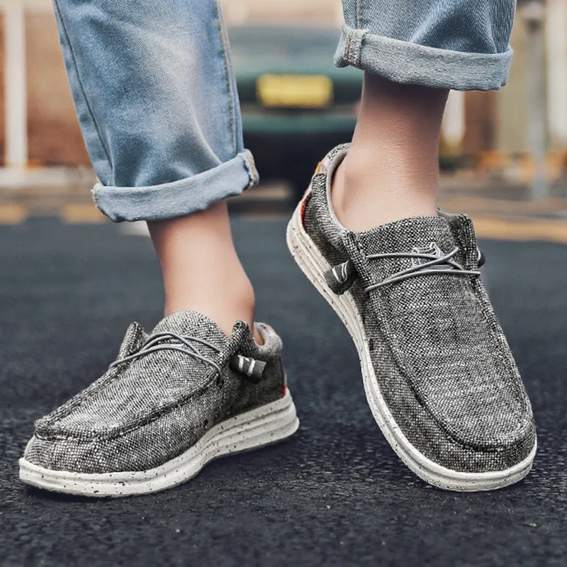Men Loafers Fashion Canvas Shoes Wingtip Tassel Loafers