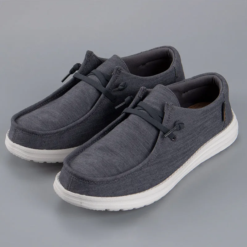 Men Loafers Fashion Canvas Shoes Wearing Loafers