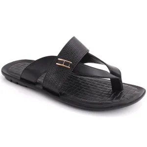Men MARC A Shaped Strap Design Thong Summer Slip On Slippers Wide Feet Slippers