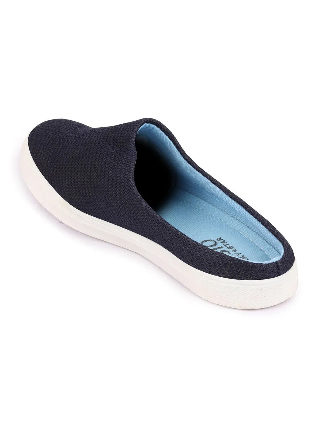 Men Navy Blue Casual Canvas Slip-On Shoes Boy Slip On Shoes