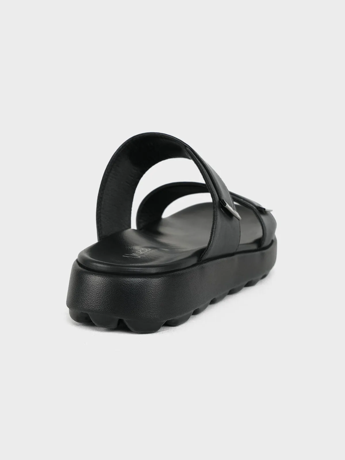 Men "KEANU" Dual Strappy Casual Slippers Shearling Mule Slippers