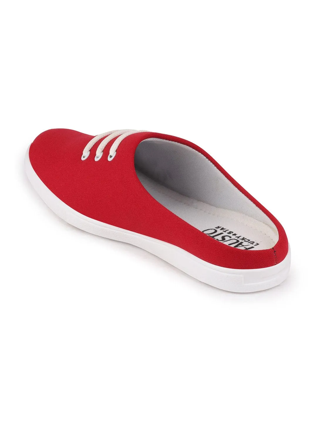 Men Red Casual Canvas Slip-On Shoes Grasshopper Slip On Shoes