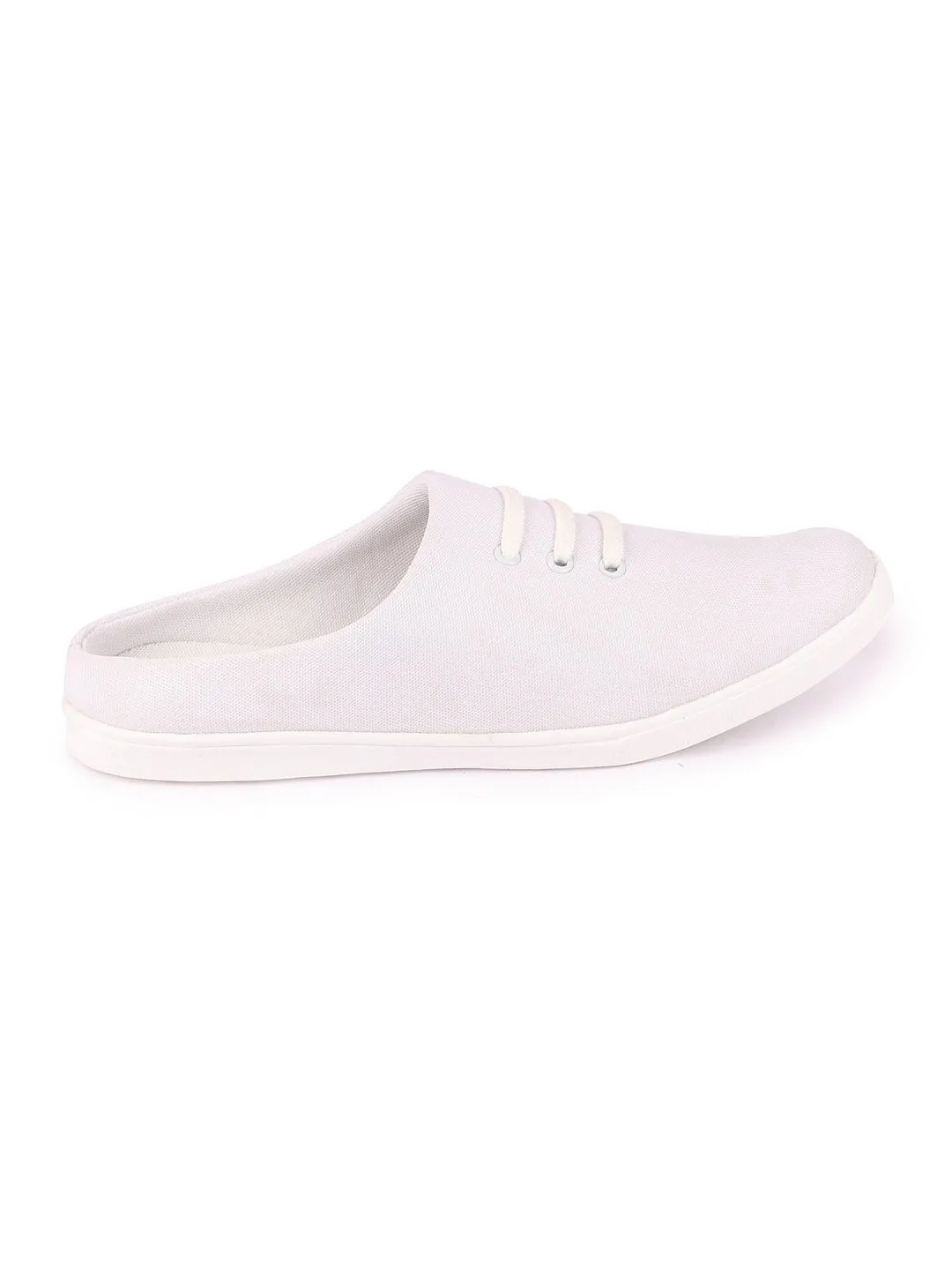 Croc Slip On Shoes Men White Casual Canvas Slip-On Shoes