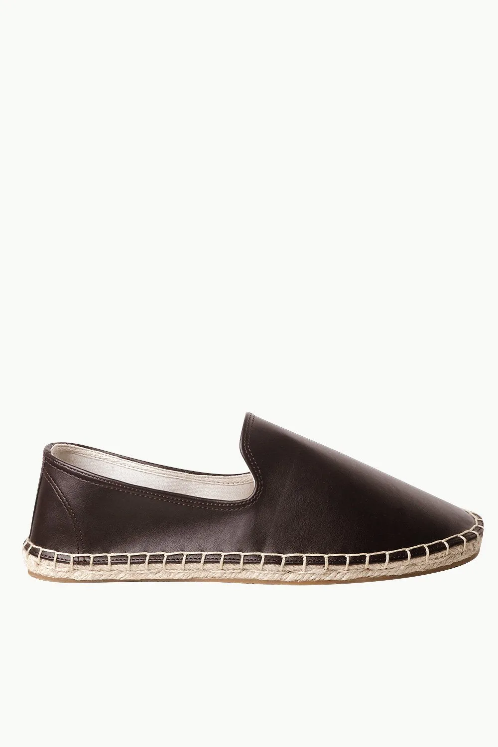 Slip On Slip Resistant Men's Brown Faux Leather Espadrilles