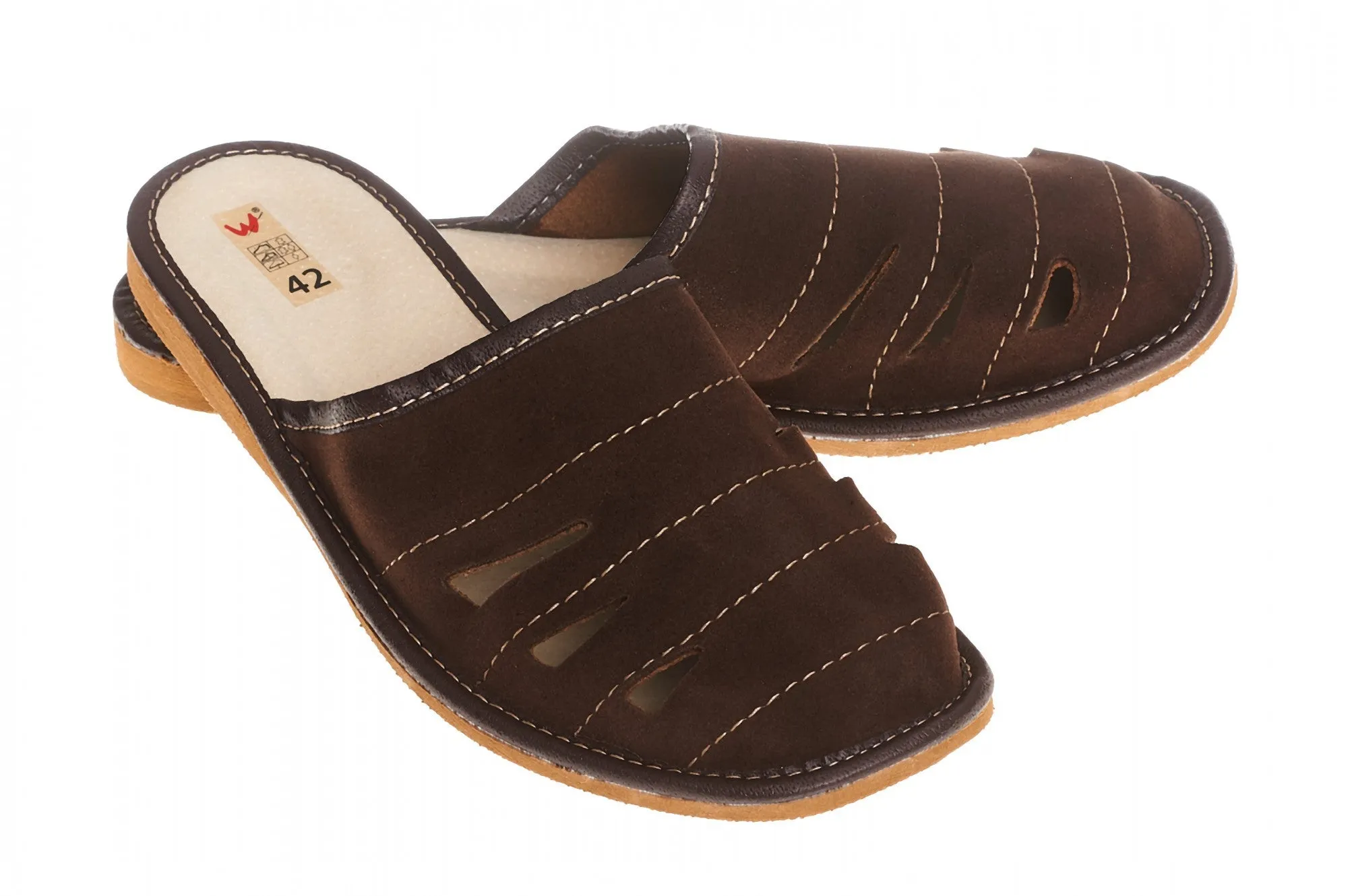 Eric Cartman Slippers Men's Dark Brown Leather  Slippers | WU-270
