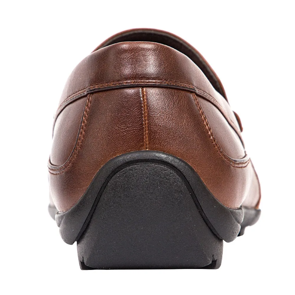 Men's Drive in Brown Slip On Sneakers Wide Width