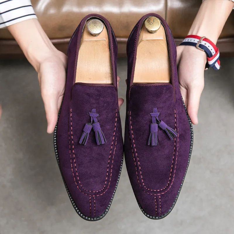 Men's faux suede tassels loafers shoes Loafers With Chinos