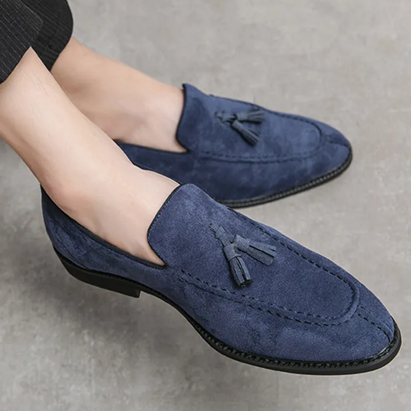Men's faux suede tassels loafers shoes Mezlan Loafers