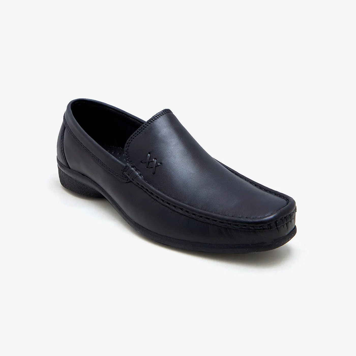 Men's Formal Leather Loafers Relaxed Fit Slip On