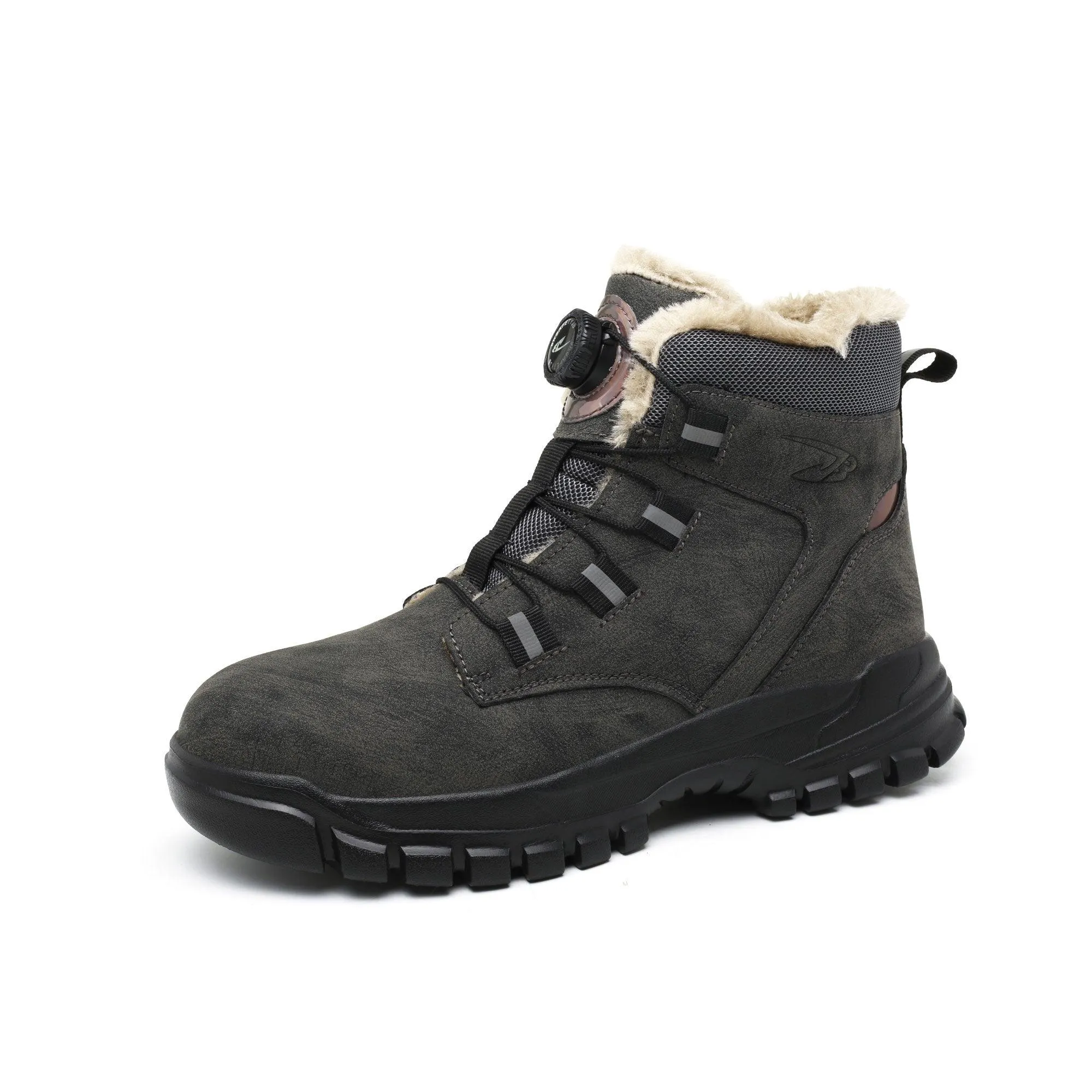 Men's HeatWave Steel Toe Winter Boots - Fleece Lining & Knob Lacing | B317 Drying Work Boots In Dryer