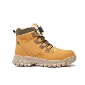 Men's HeatWave Steel Toe Winter Boots - Fleece Lining & Knob Lacing | B317 Non Slip Waterproof Work Boots