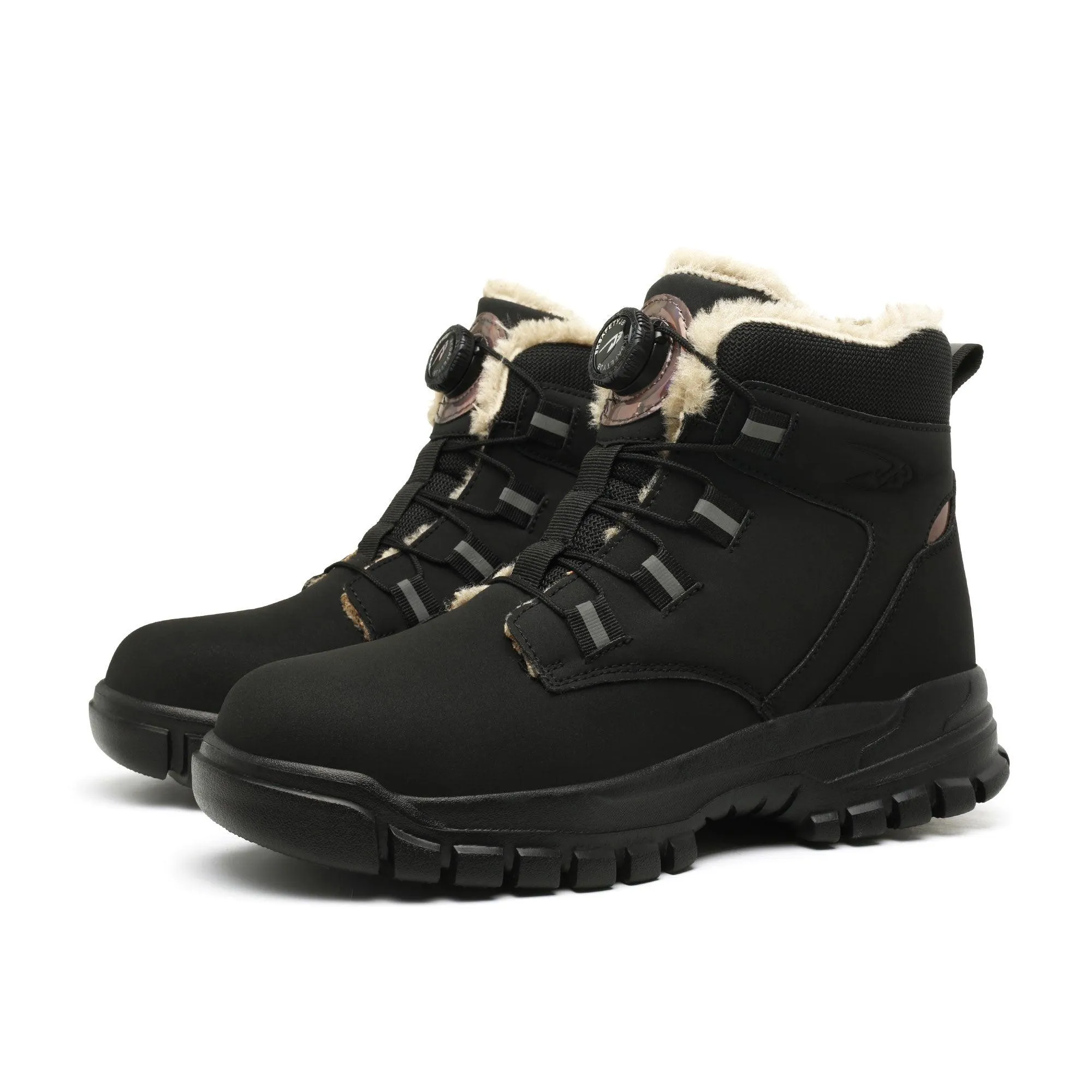 Men's HeatWave Steel Toe Winter Boots - Fleece Lining & Knob Lacing | B317 Cat Work Boots Nearby