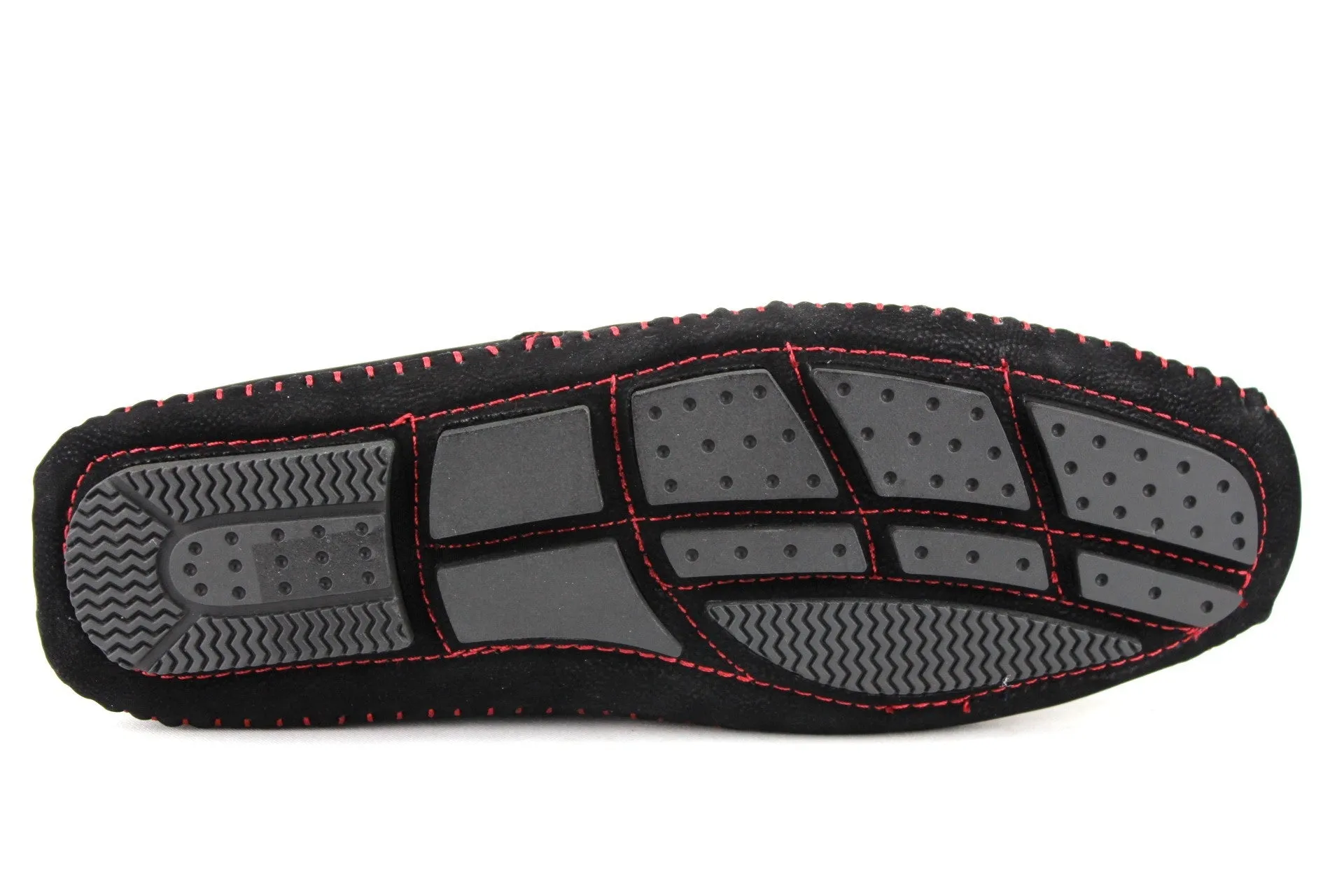 Men's M4010-6 Moccasin Suede Contrast Stitch Loafer Shoes Spa Slippers