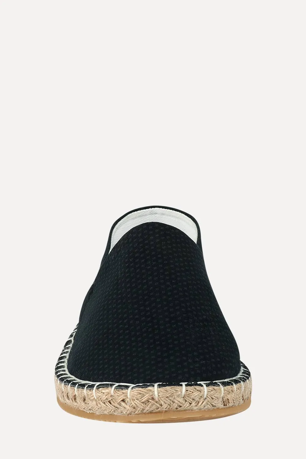 Men's Printed Black Canvas Espadrilles Slip Ons Wide Width