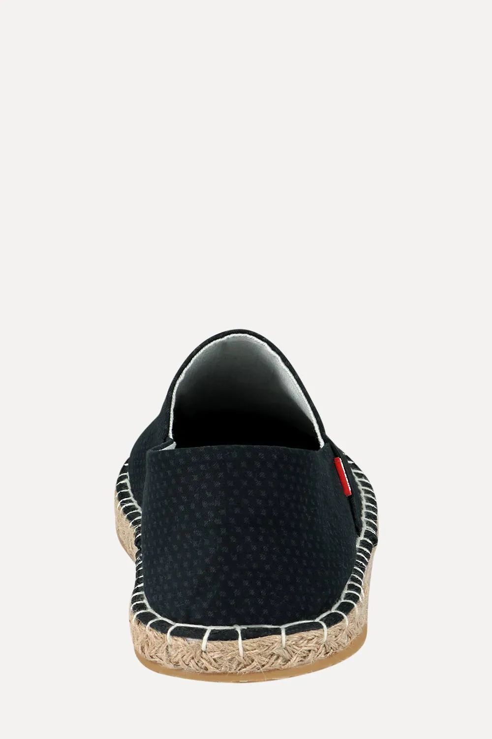 Men's Printed Black Canvas Espadrilles Cozy Slip On Shoes