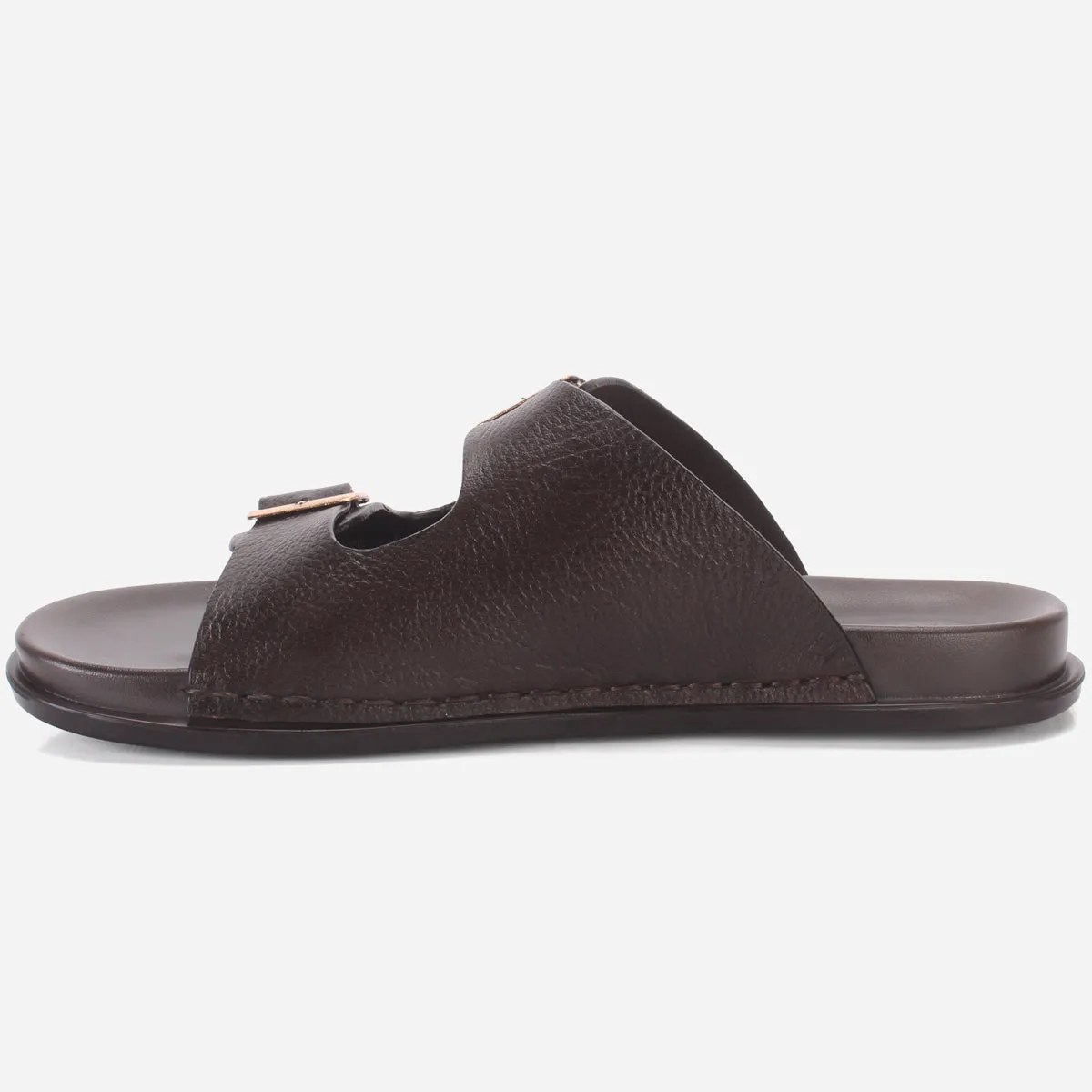 Mens "DUTCH" Leather Slide In Summer Slippers Hedgehog With Slippers