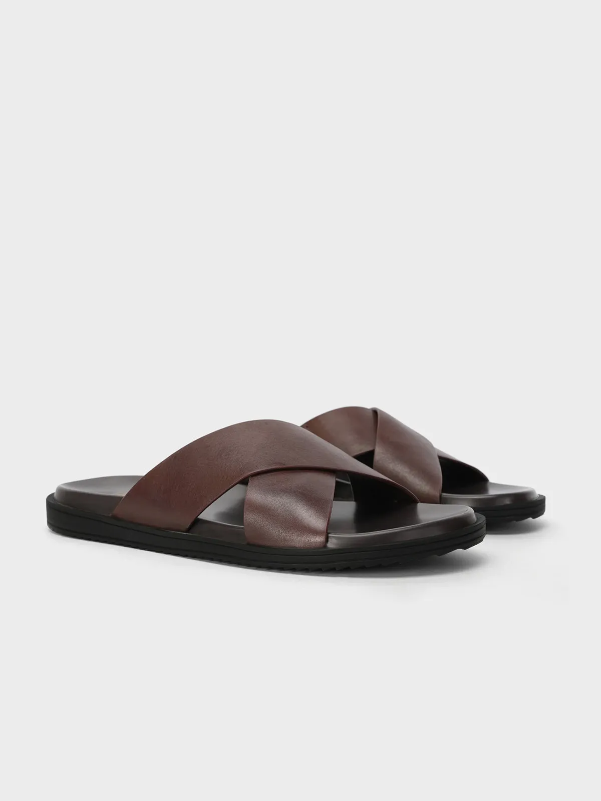 Mens "LYSANDER" Crossover Casual Slipper Slippers For Edema And Swollen Feet