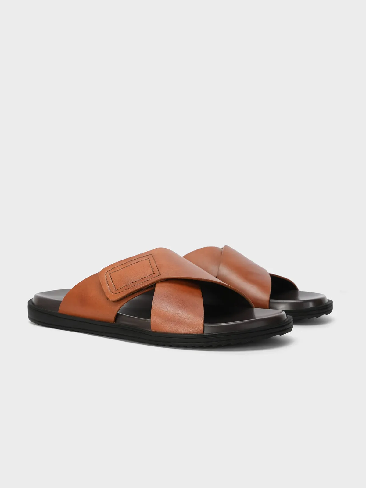 Mens "PERCY" Casual Open Toe Slippers Yarn Slides