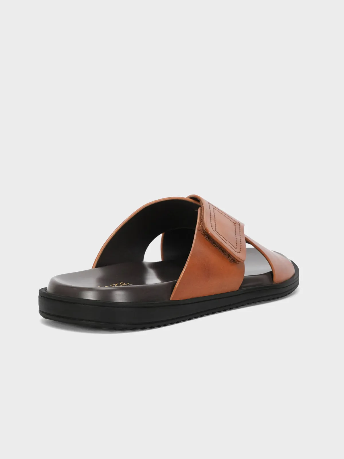 Leather Moccasin Slippers Mens "PERCY" Casual Open Toe Slippers