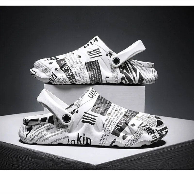 Mens Sandals Summer EVA New Large Size Men's Clogs Lightweight Beach Slippers Breathable Men's Sneaker Sandals Garden Clogs Totes Isotoner Ballet Slippers