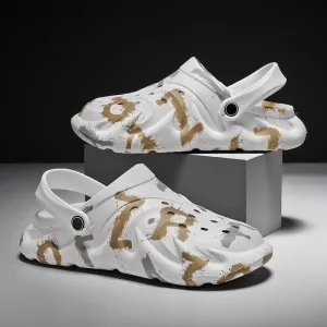 House Slppers Mens Sandals Summer EVA New Large Size Men's Clogs Lightweight Beach Slippers Breathable Men's Sneaker Sandals Garden Clogs