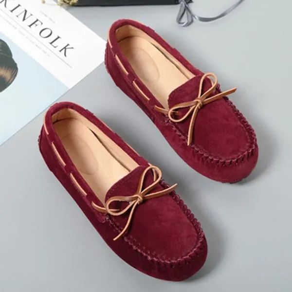 Best Italian Loafers MIYAGINA Women Flat Leather Casual Loafers Moccasins Driving Shoes