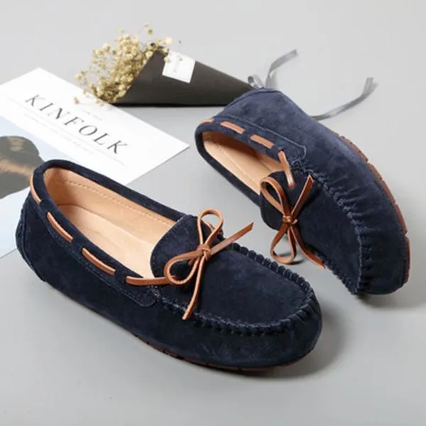 Penny Loafers History MIYAGINA Women Flat Leather Casual Loafers Moccasins Driving Shoes