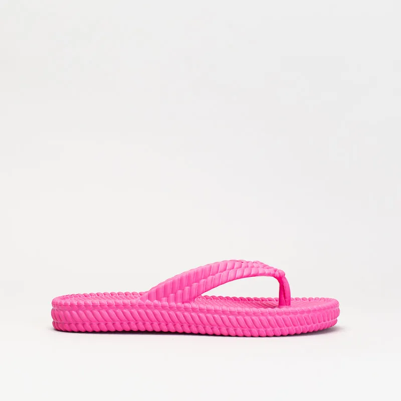 Smiley Face Flip Flops Unreal Women Moulded Thong  _ 155338