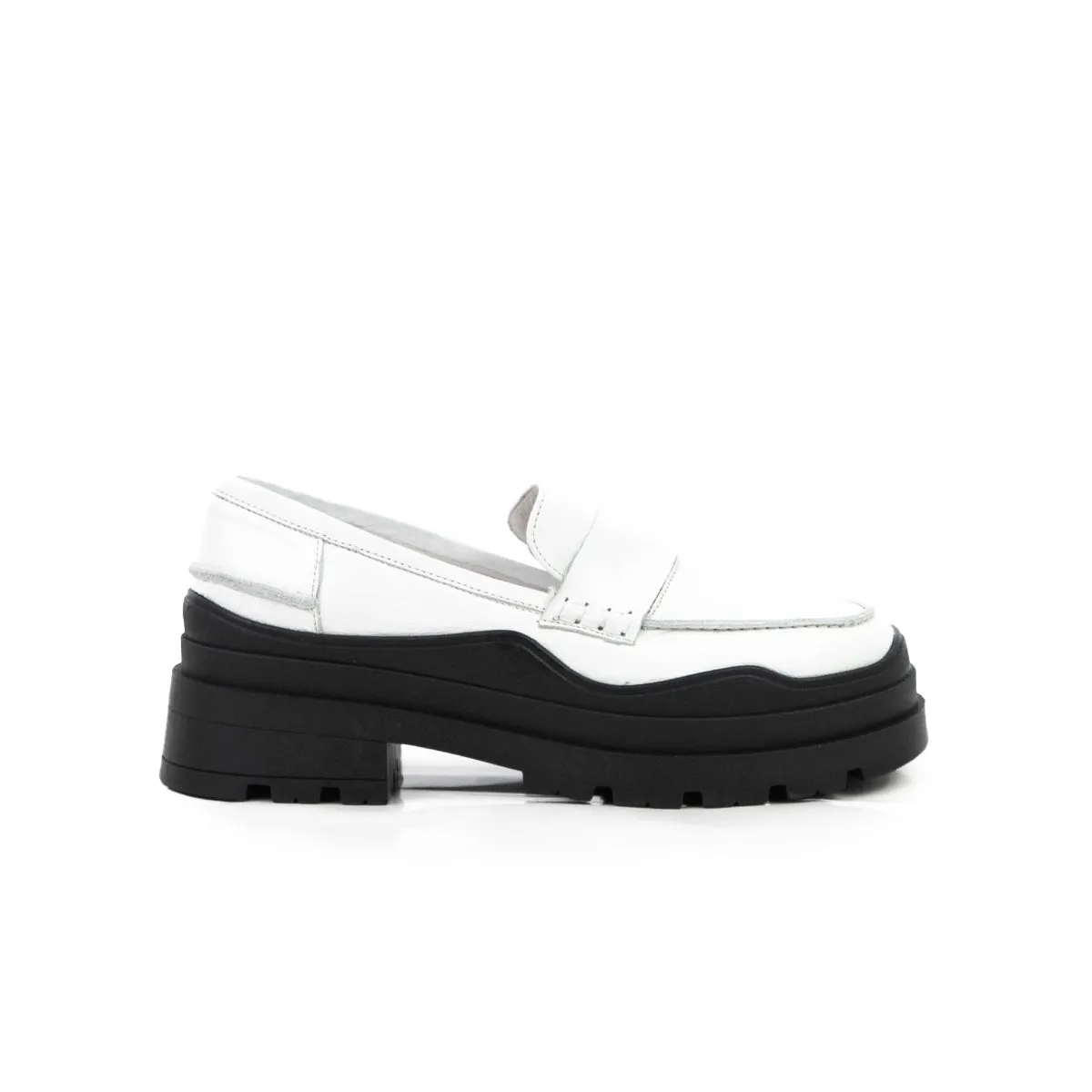 Aldo Dress Loafers Tulle White Leather