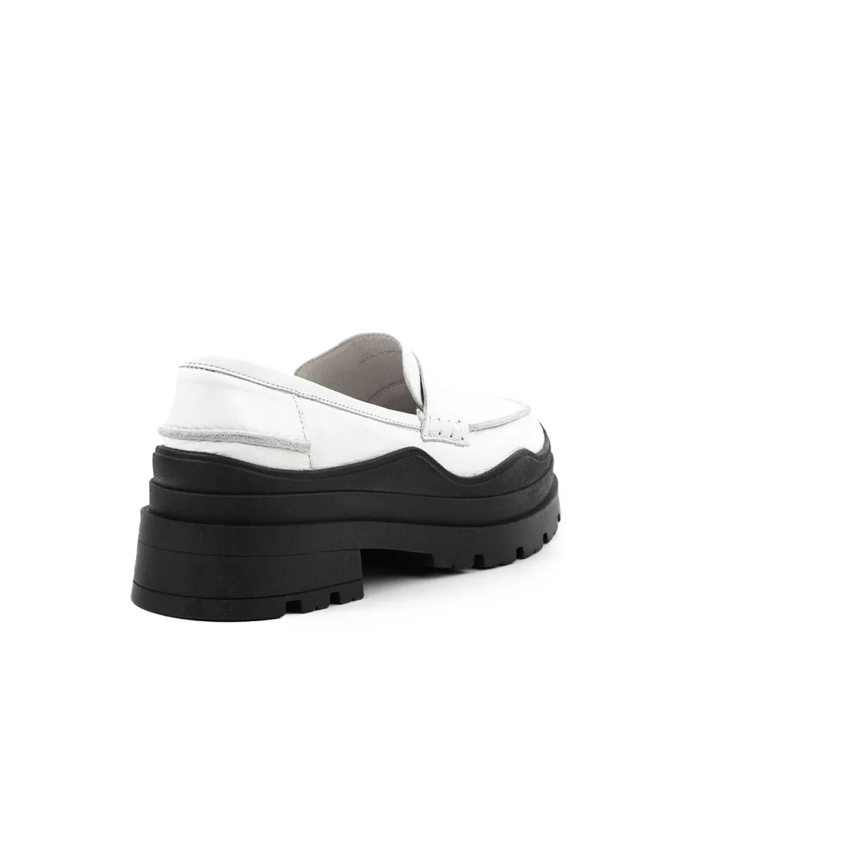 Tulle White Leather Barefoot Shoes Loafers