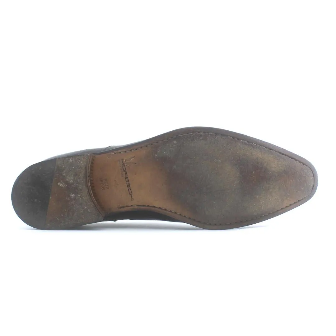 MORESCHI MADE IN ITALY Leopard Penny Loafers