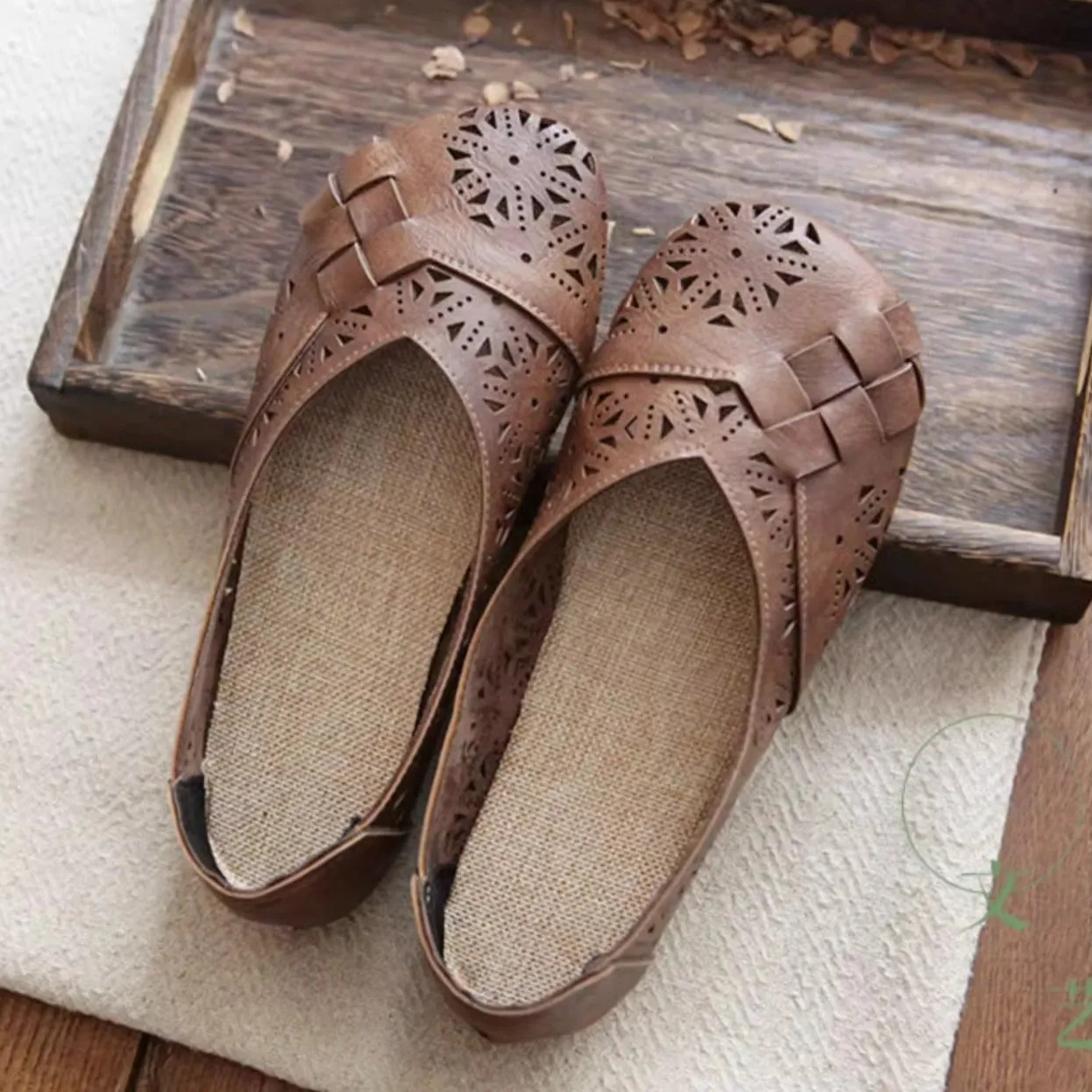 Mori Retro Literary Summer Sandals Hollowed Out Soft Shoes Most Comfy Sandals