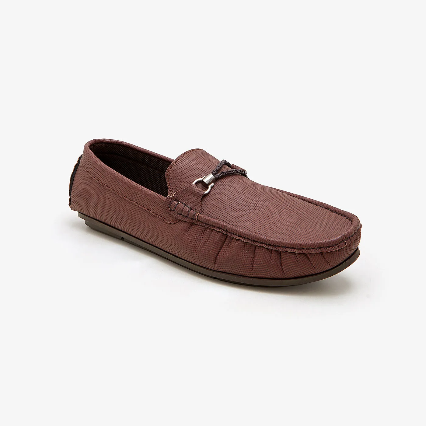 Men's Metal Buckle Loafers Slip Ons Warm Slip On