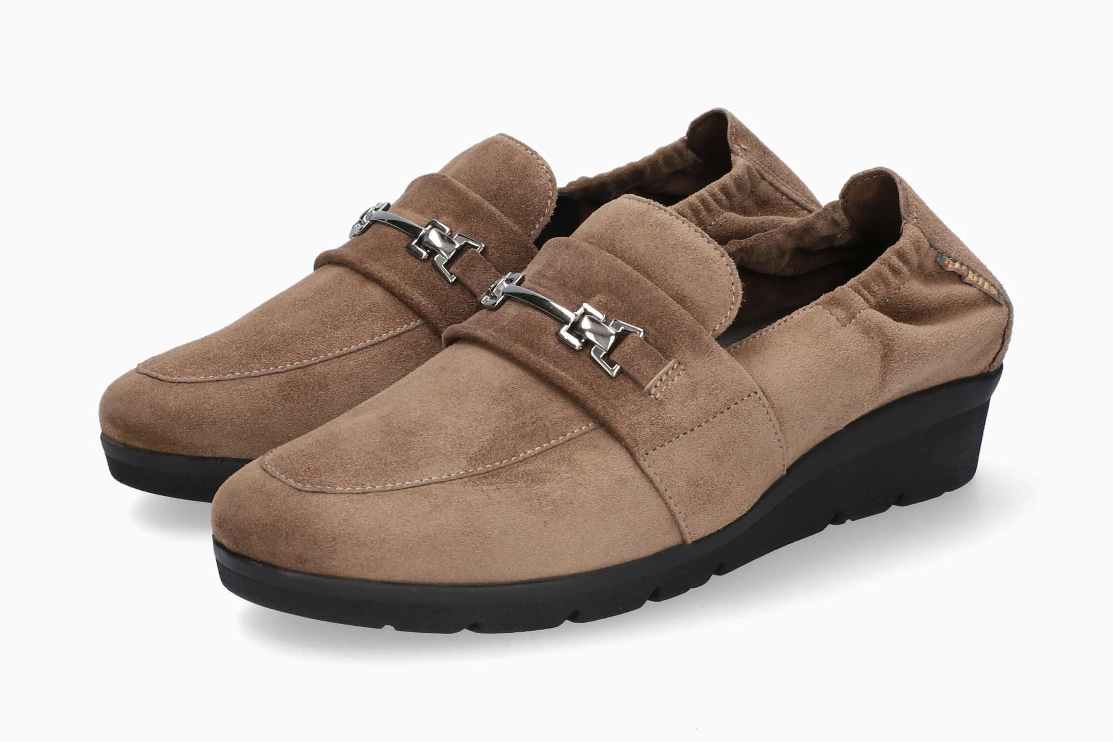 Nadira - Taupe Soft Plush Slip On Sneakers