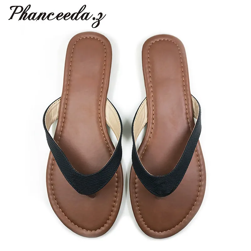 Harimari Flip Flops New 2017 Summer Shoes women Outside Flip Flops Fashion Flat Shoes Woman Sandals Snake Sandalias Fashion Slippers Free shipping