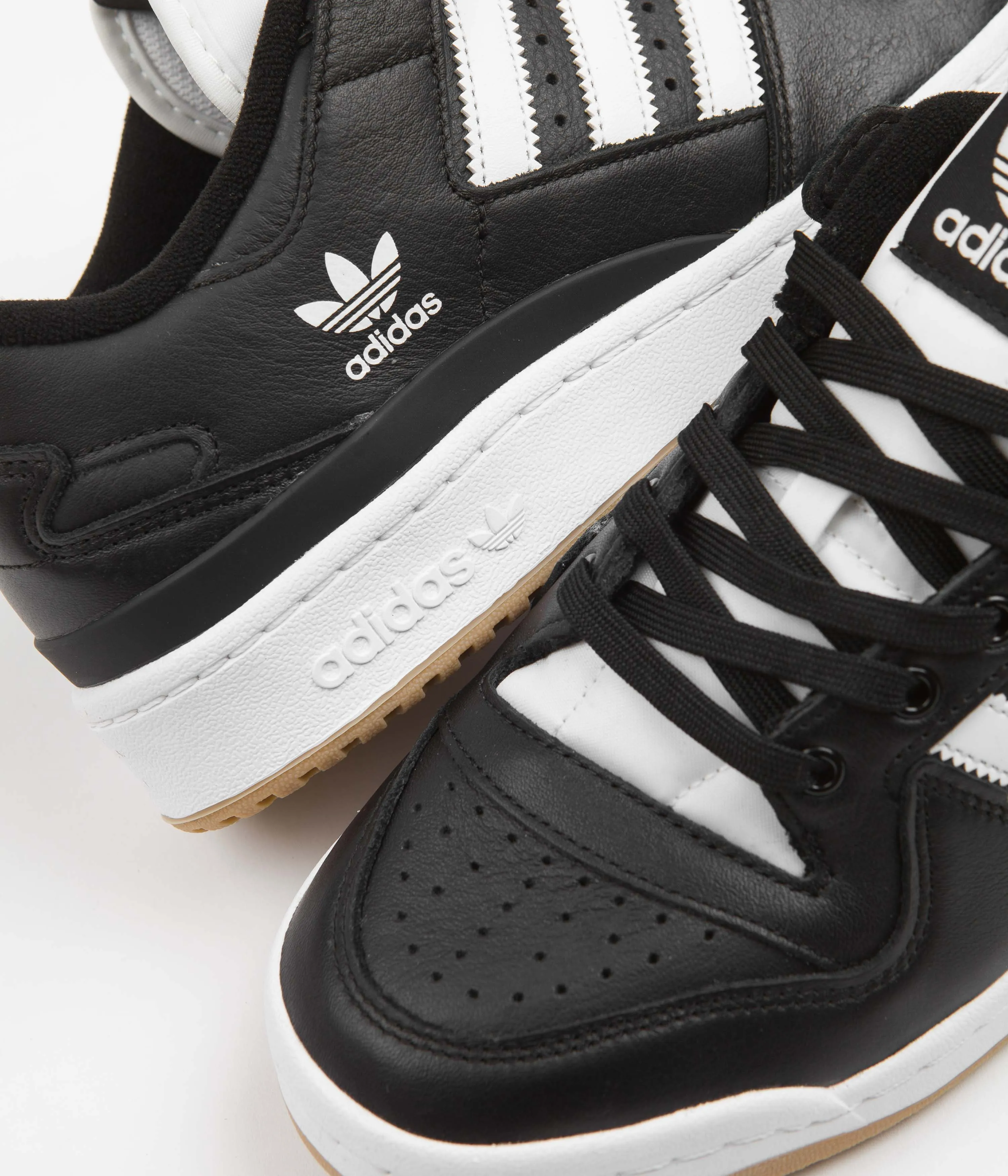 Adidas Running Shoes Superior Traction Adidas Forum 84 Low ADV Shoes - Core Black / Chalk White / Chalk White