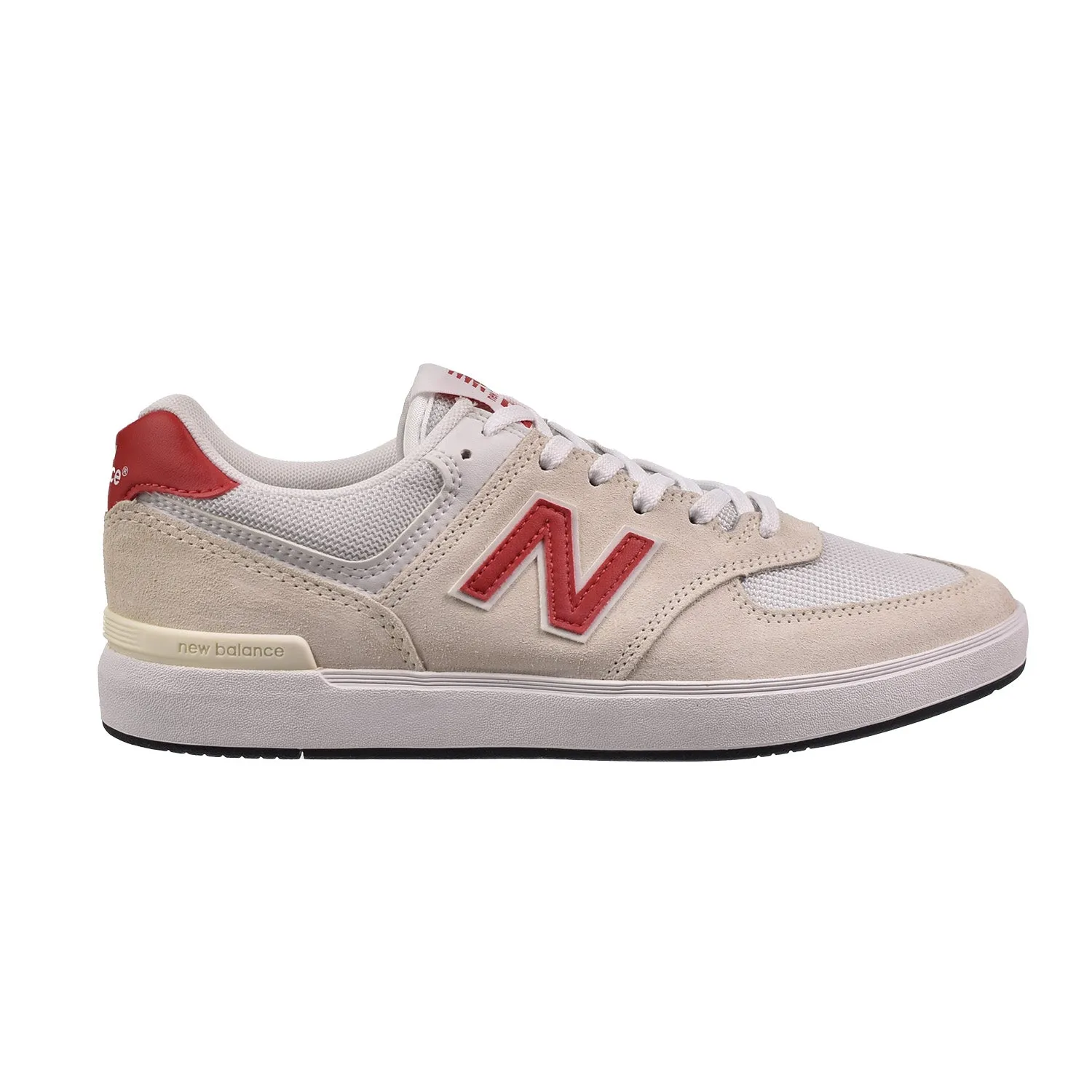 New Balance 574 Men's Shoes White-Red Chocolate New Balances