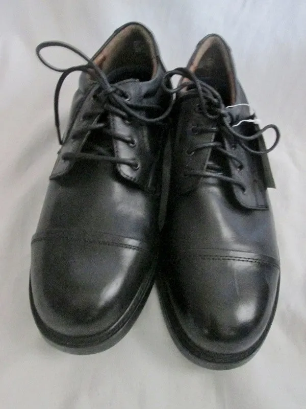 NEW Mens PURITAN Leather OXFORD Loafer Dress Shoes 11 BLACK Cap Toe Uniqlo Loafers