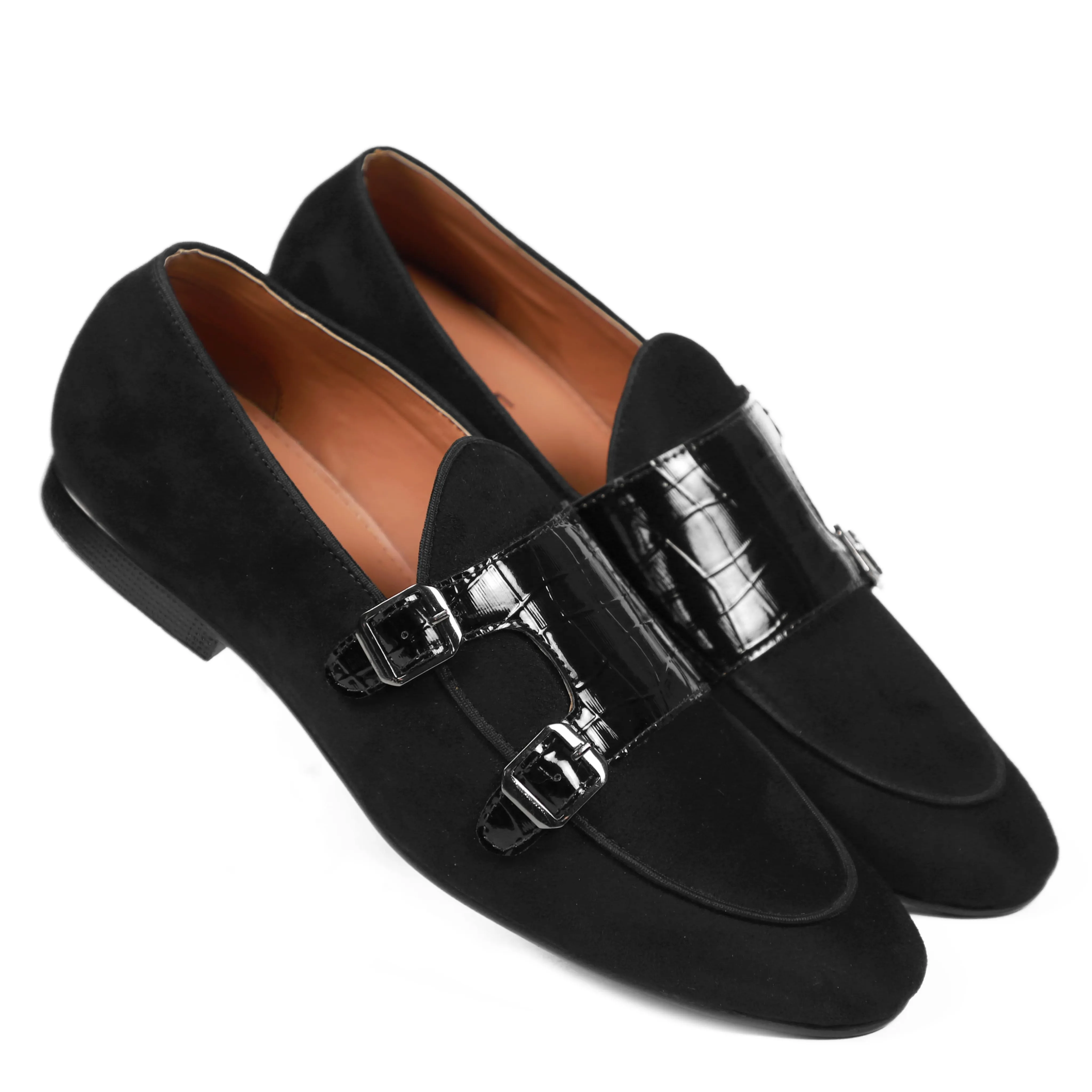 NICHE Black Croc Suede Belgian Loafer Eckhaus Latta Loafers