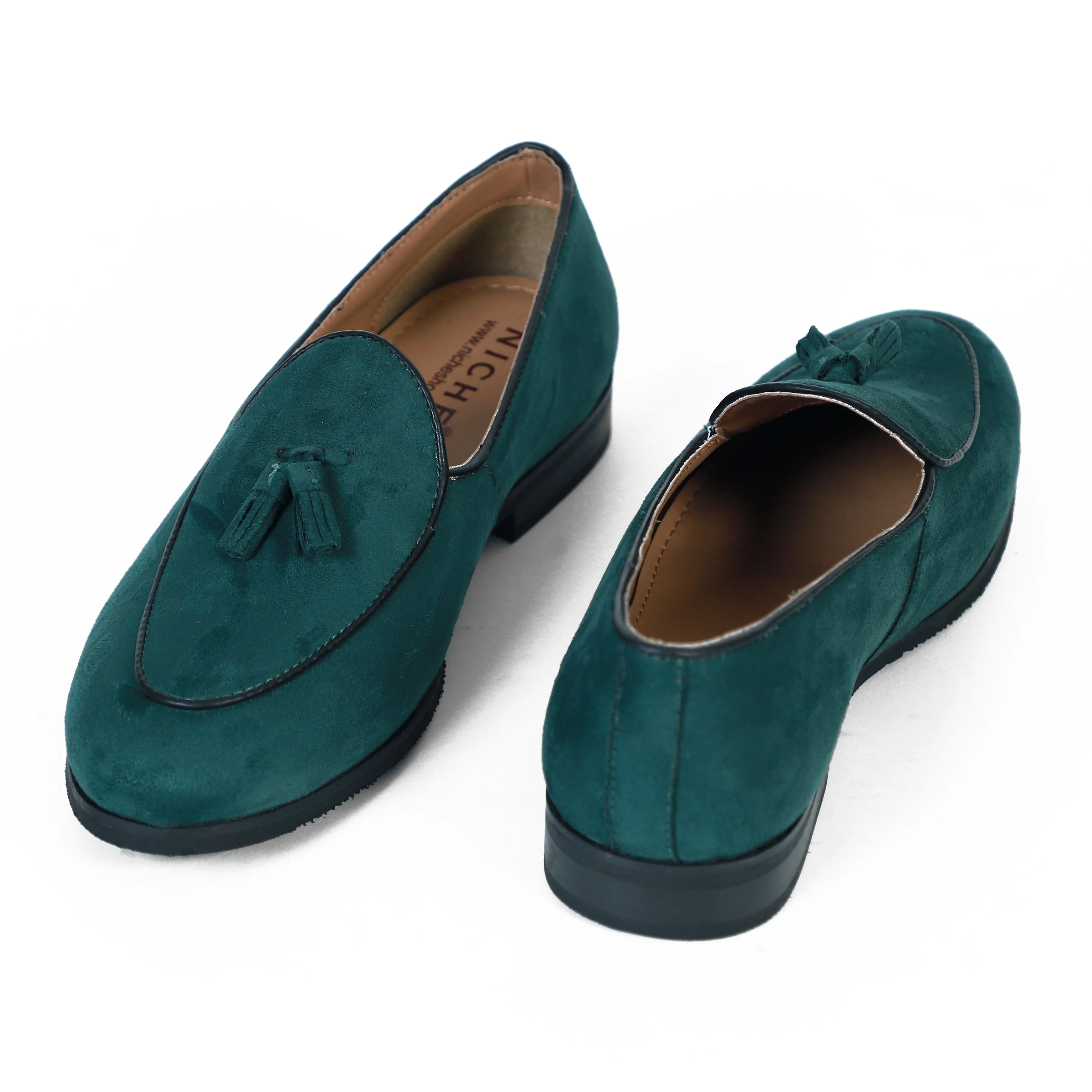 Slip On Loafers Slip On Slip On Slip On NICHE Green Suede Tassel Loafers