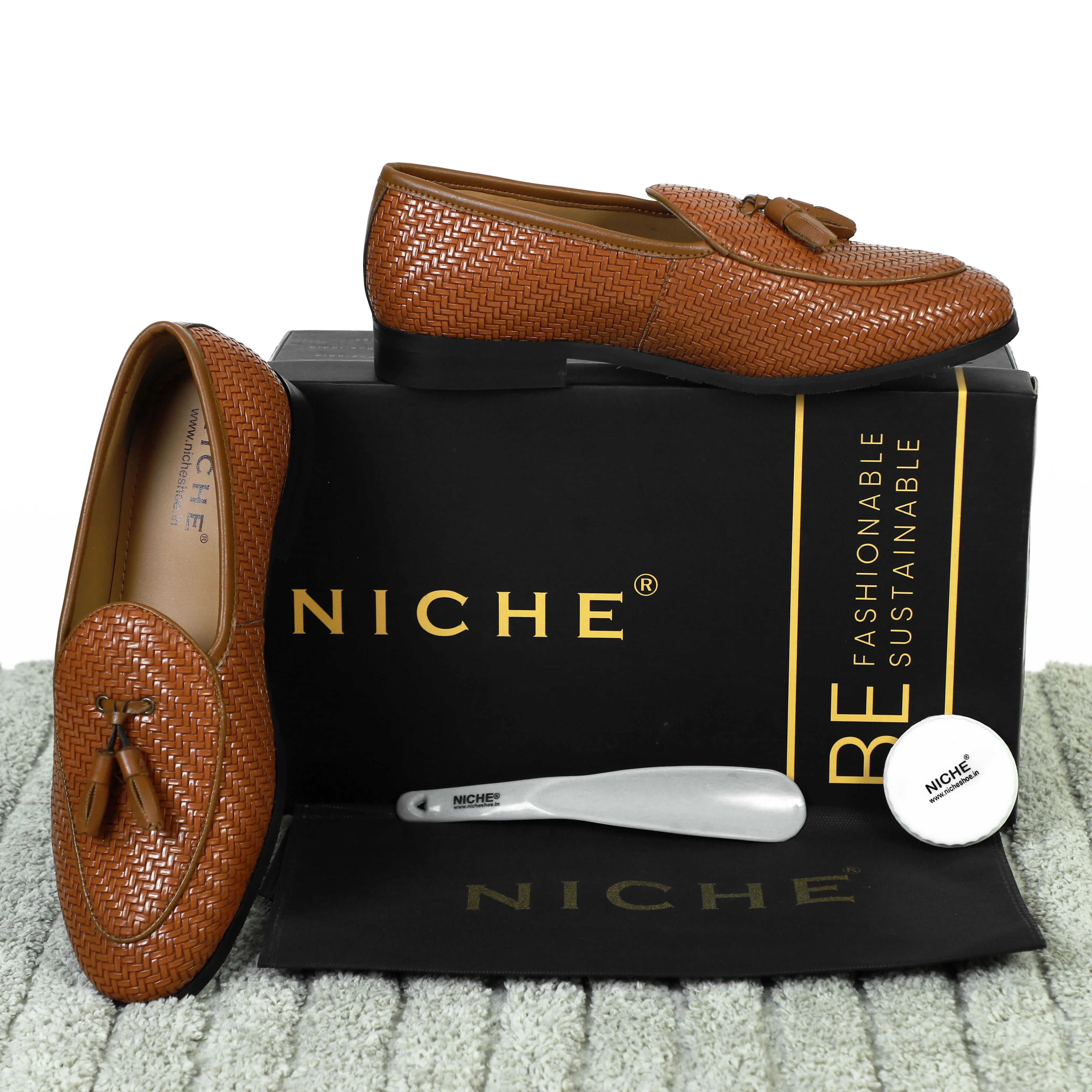 NICHE Windsor Braided Tassel Loafers Walk Slip-on