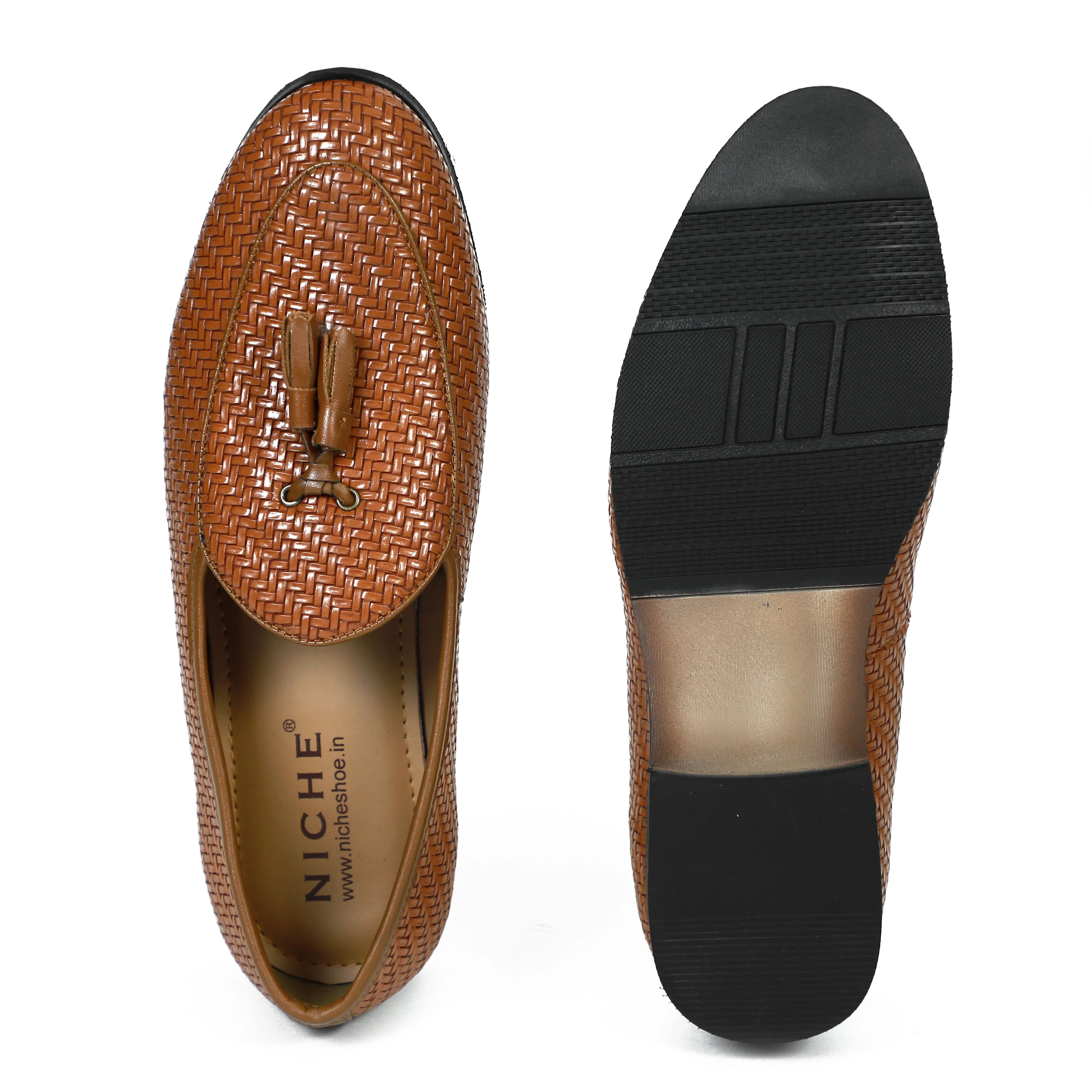 NICHE Windsor Braided Tassel Loafers Rainbow Slip On